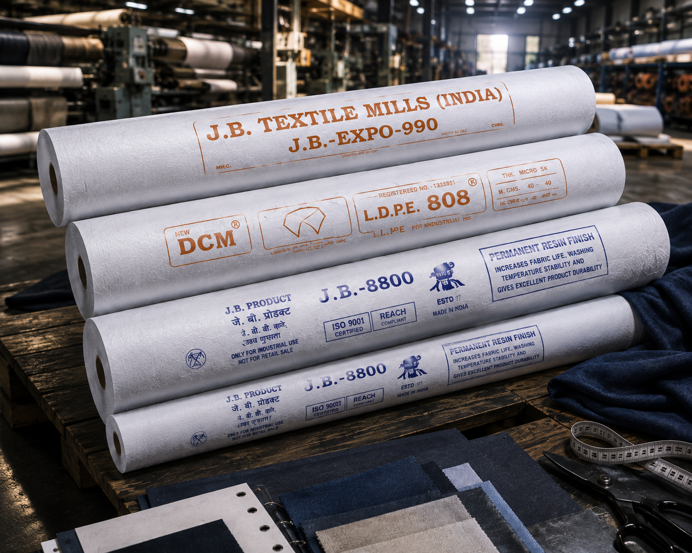 Fusible interlining fabric used in shirt collars and cuffs